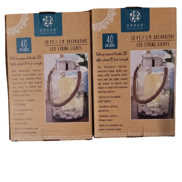 Order Home Collection 10'/3 M Decorative LED String Lights 40 Warm White Lights - Picture 2 of 5